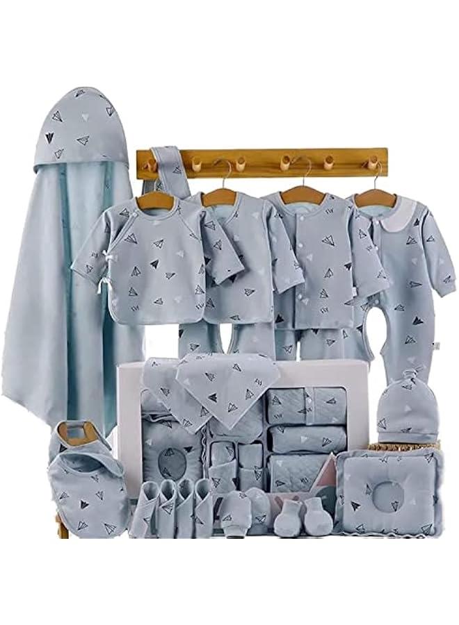 Gonice Baby Newborn Essentials Layette Gift Set with Box 22 Piece Baby Girl Boys Gifts Premium Cotton Baby Clothes Accessories Set Fits Newborn Baby Suit Set Cuddle Strap Bib Gloves Saliva Towel Pillow - Image 1