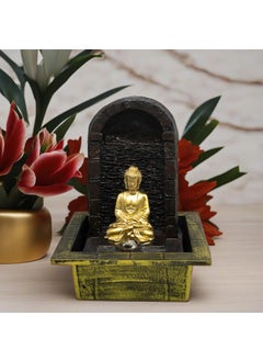 SPLICE SPLICE Resin Buddha Water Fountain with LED Lights Indoor FountainFor Decor for Home and Office  - Image 1