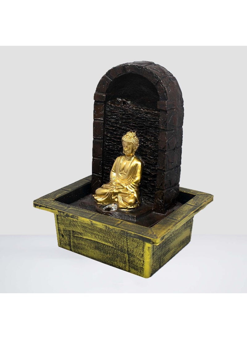 SPLICE SPLICE Resin Buddha Water Fountain with LED Lights Indoor FountainFor Decor for Home and Office  - Image 3