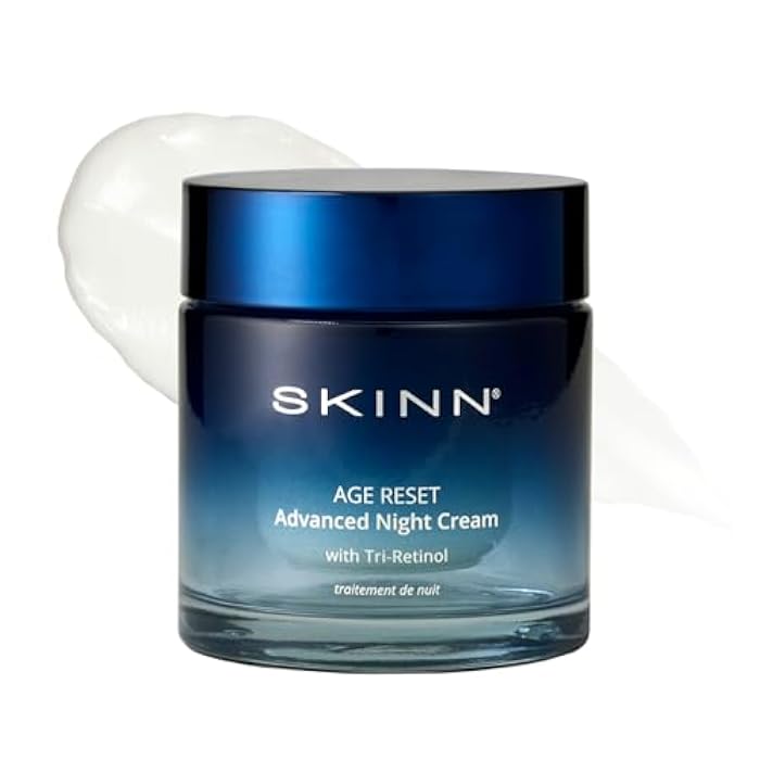 SKINN Advanced Night Cream for Face, 1.7 Fl Oz - Deep Wrinkle Cream for Women & Men for Fine Lines, Uneven Skin Tone & Sagging Skin - Facial Moisturizer Skin Care for Vibrant & Healthy-Looking Skin - Image 1