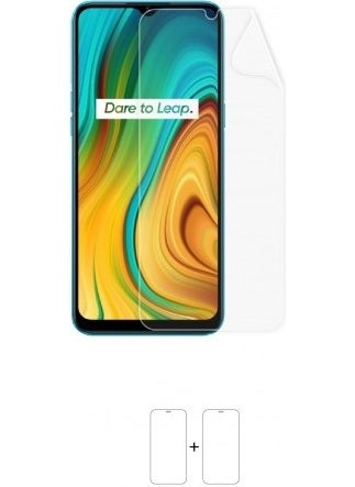 Wrapsol Realme C3I Screen Protector Shock Absorbing Polyurethane Film Made in America  - Image 1