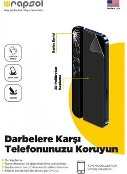 Wrapsol Realme C3I Screen Protector Shock Absorbing Polyurethane Film Made in America  - Image 2