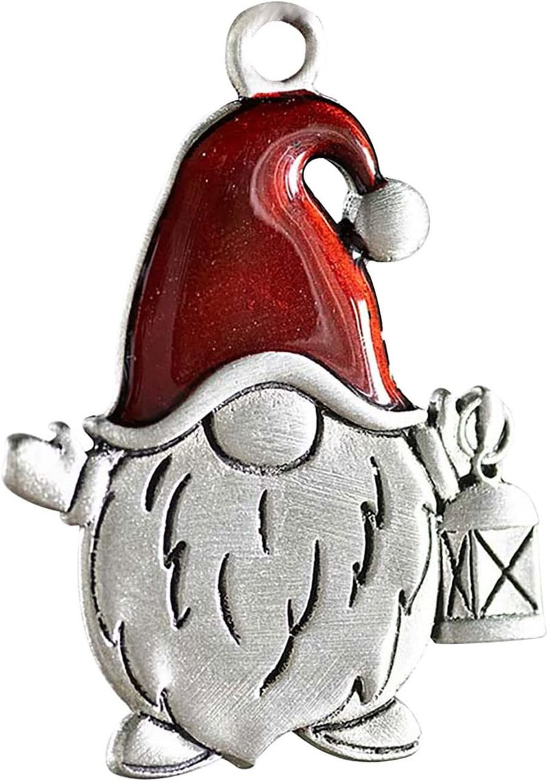 woobles Solid Pewter Christmas Tree Ornament,Metal Double-Sided Printing Holiday Ornaments Pendants , Decoration Unique Gift for Christmas Star Festive Holidays Home Decor (J) - Image 2