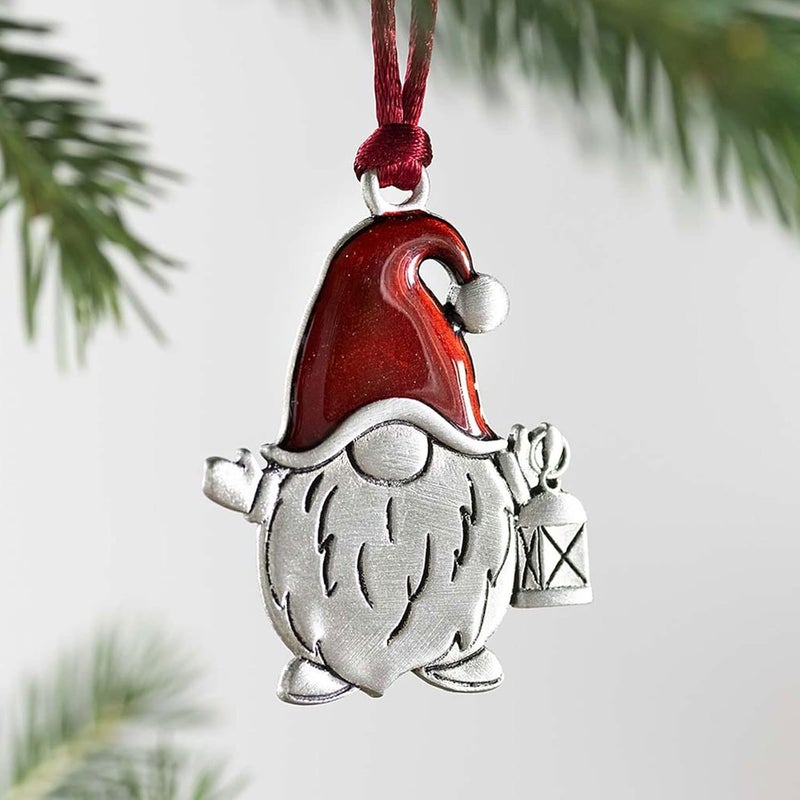 woobles Solid Pewter Christmas Tree Ornament,Metal Double-Sided Printing Holiday Ornaments Pendants , Decoration Unique Gift for Christmas Star Festive Holidays Home Decor (J) - Image 1