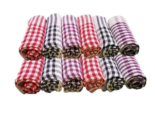 Pro Divine Cotton Multipurpose Kitchen Napkin Cleaning Cloth Duster and Chapatis Napkins Pack of 18x18 INCH MultiColoured