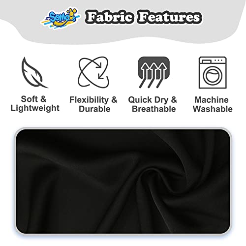 Semois Boys Rash Guard Black Swim Shirt Long Sleeve for Toddler Kids 10-12Y Rashguard Water Swimwear UPF+ 50 Swimming Shirt - Image 5