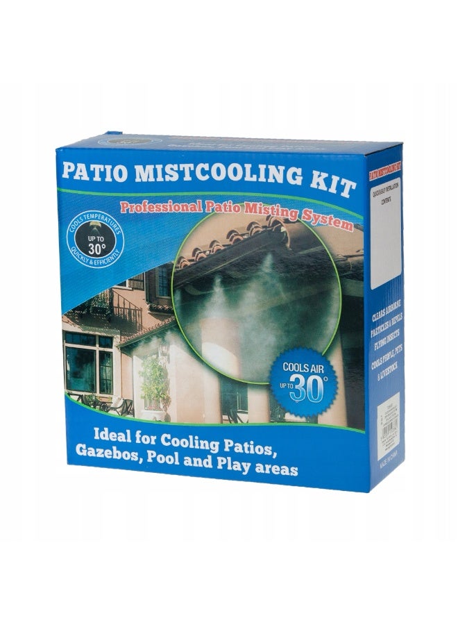 Patio Mist Cooling Kit Professional Outdoor Misting System with Hose Nozzles and Tap Connector for Garden Patio Gazebo Terrace Balcony Backyard Cooling During Hot Summer Days - Image 2