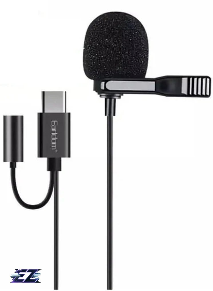 Earldom Mini Portable Microphone Type C, Wired Condenser Microphone, Conference Mini Microphone - Image 1
