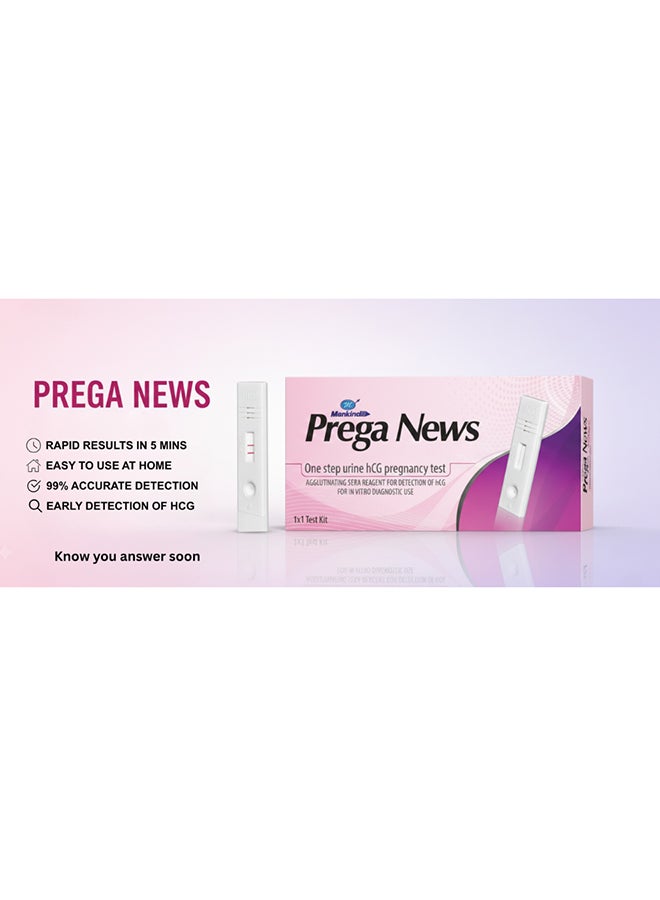 Prega News One step urine hcg pregnancy test - Casette - Image 3