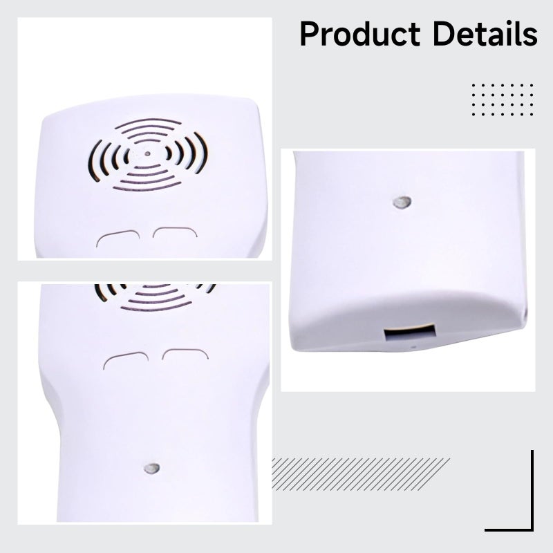 Stainless Steel Dental Mirror Set with LED Light USB Charging Defogging 4 Mirror Heads - Image 3