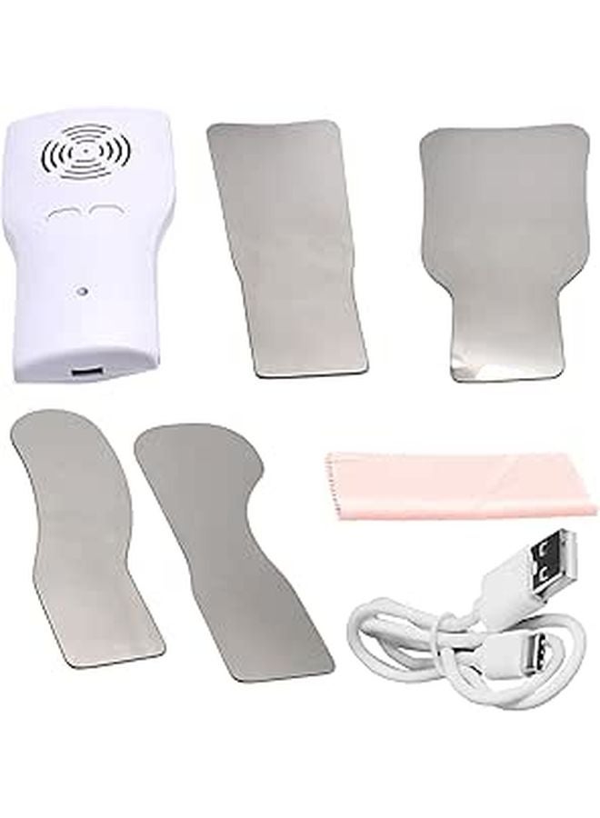 Stainless Steel Dental Mirror Set with LED Light USB Charging Defogging 4 Mirror Heads - Image 1