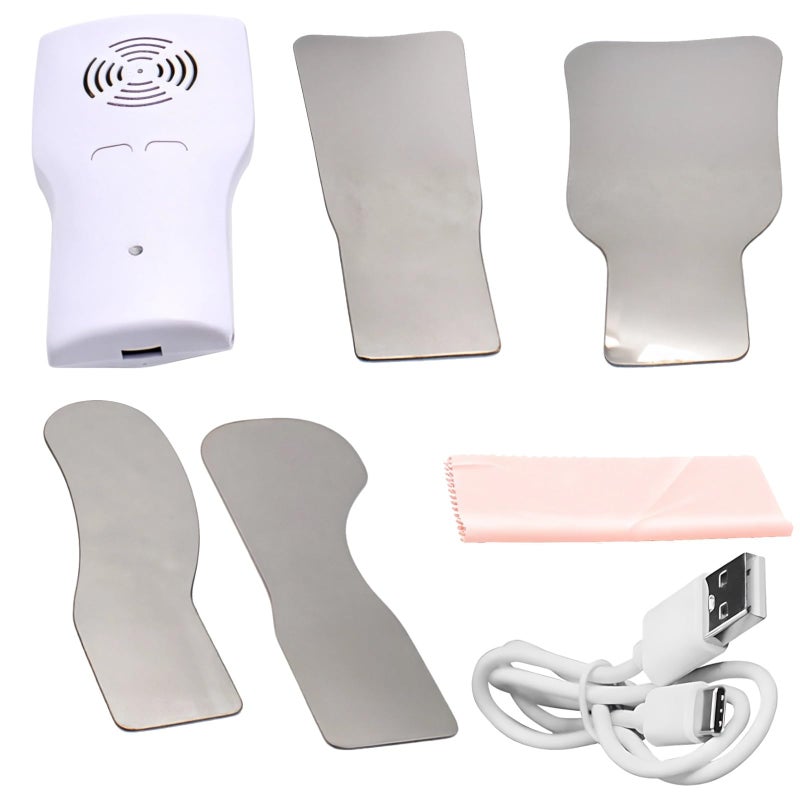 Stainless Steel Dental Mirror Set with LED Light USB Charging Defogging 4 Mirror Heads - Image 2