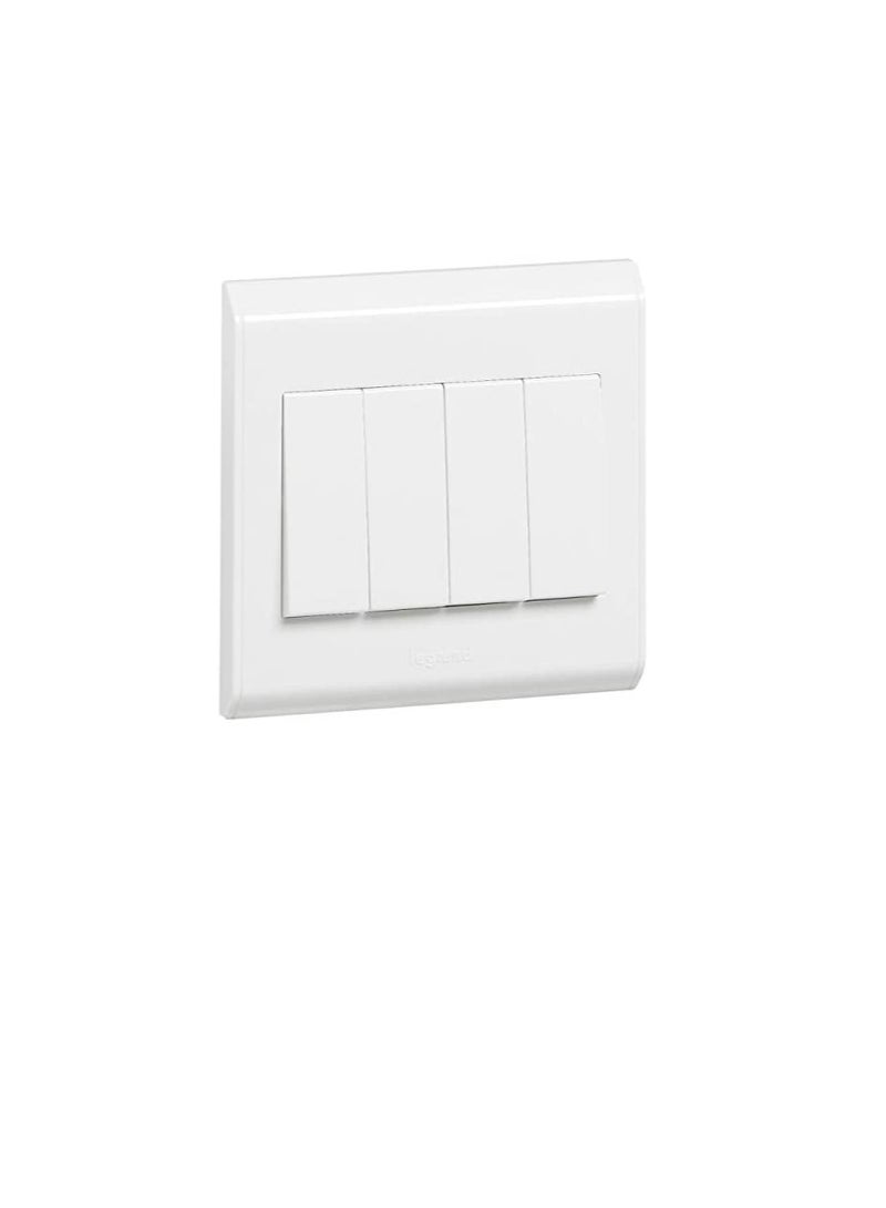 ليجراند بيلانكو مفتاح بقطب واحد - 4 عصابات - اتجاهين - 10 أمبير 250 فولت - 617007 - Image 1