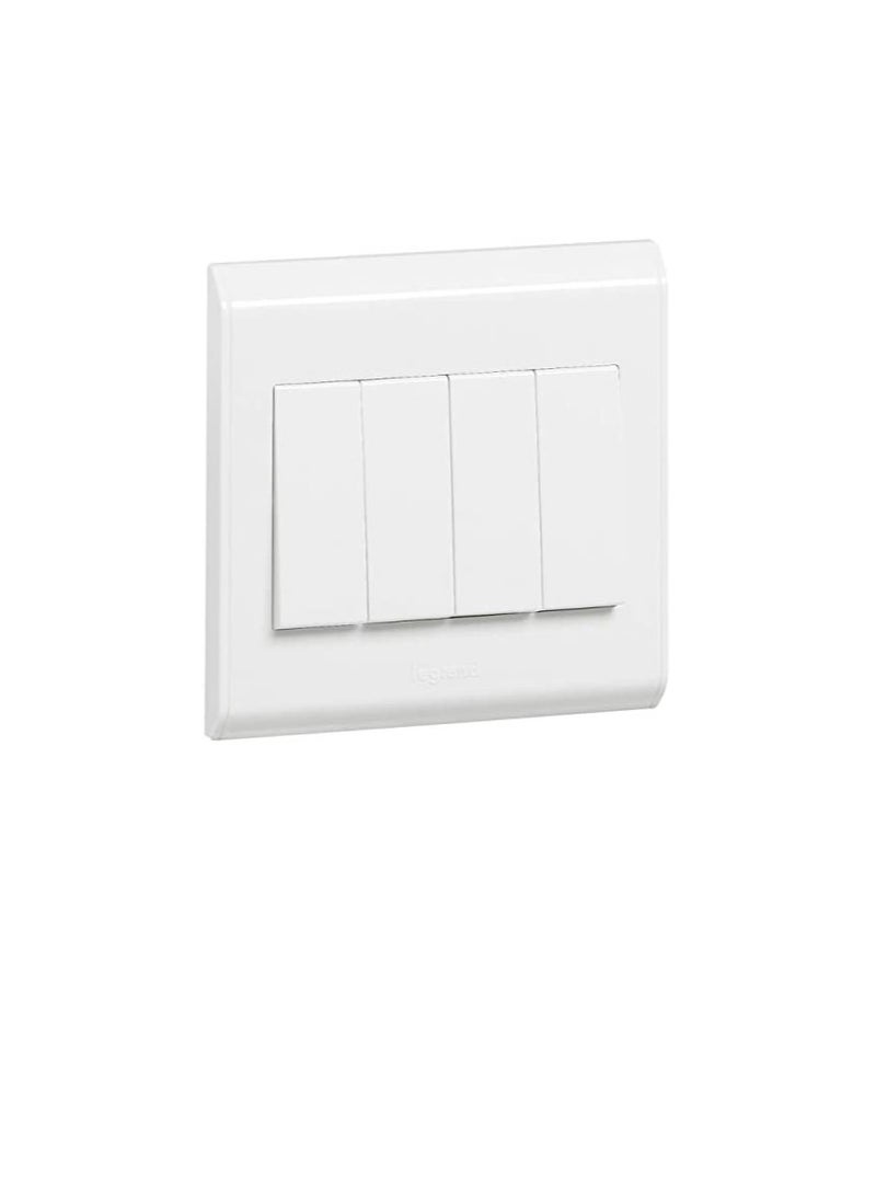 ليجراند بيلانكو مفتاح بقطب واحد - 4 عصابات - اتجاهين - 10 أمبير 250 فولت - 617007 - Image 2