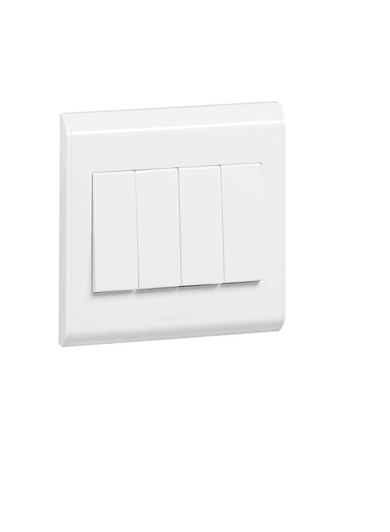 ليجراند بيلانكو مفتاح بقطب واحد - 4 عصابات - اتجاهين - 10 أمبير 250 فولت - 617007 - Image 3