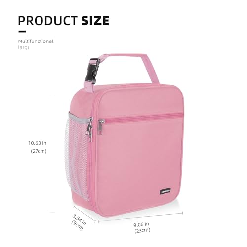 Lovoeo Lunch box Lunch bag for men women Insulated Lunchbox Lunch bags for Work Picnic Travel Pink - Image 3