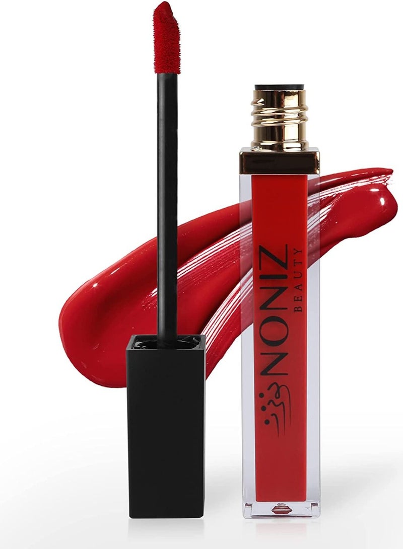 NONIZ BEAUTY NONIZ Liquid Lipstick Matte Finish - Waterproof Highly Pigmented 10 Lip Shades - Velvety Liquid Lip Sticks (Velvet Rose 09)  - Image 1