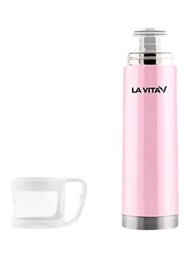 لا فيتا ترمس ستانلس ستيل مع كوب - وردي - Image 2