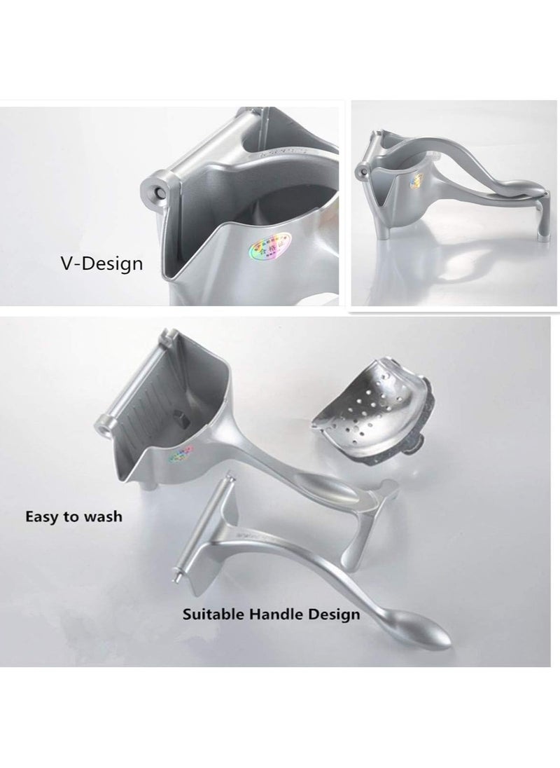 LIMITLESS Hand Squeezer,Premium Quality Metal Aluminum alloy Lemon Squeezer, Manual Citrus Press Juicer, Lime juice, orange apple juice (Silver)  - Image 2