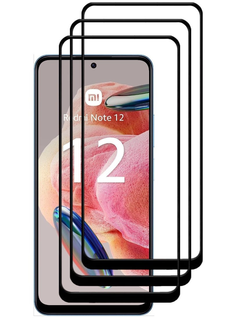 ACLIX 3 Pieces Antistatic ESD Dustproof Premium Quality High Definition Tempered Glass Screen Protector Designed For Xiaomi Redmi Note 12 4G - Image 1