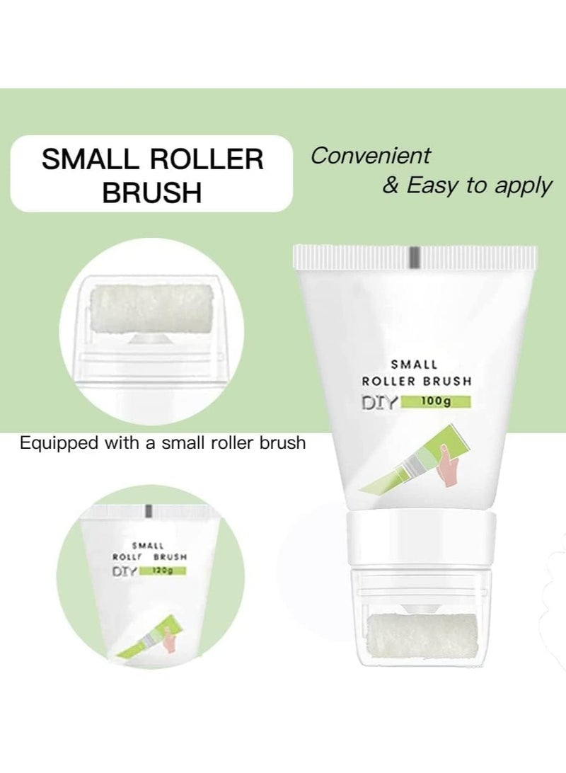 DubaiGallery فرشاة تصليح الجدران الصغيرة، أداة إصلاح الجدران الجديدة 2023، أداة إصلاح الجدران بفرشاة تصليح صغيرة، أسطوانة إصلاح الجدران لتلميع الجدران الداخلية للمكتب المنزلي - Image 2