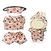 NEOVISTA Clothes Compatible with LABUBU Doll 3PCS Classic Set 17cm Doll Clothes Designer Outfit for Cozy Night Theme Stylish Luxury Pajama Accessories for Labubu No Doll Rosy Sleepwear Set - Image 3