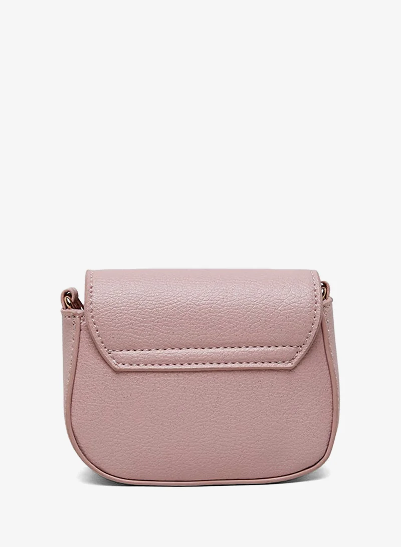 R&b Textured Flap Crossbody Bag