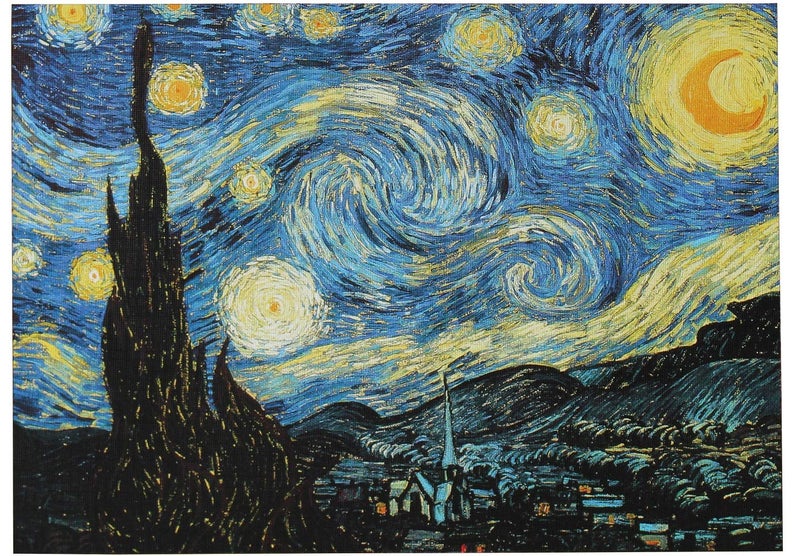 Moruska Starry Night by Vincent Van Gogh Jigsaw Puzzle 1000 Piece Puzzles for Adults - Image 4