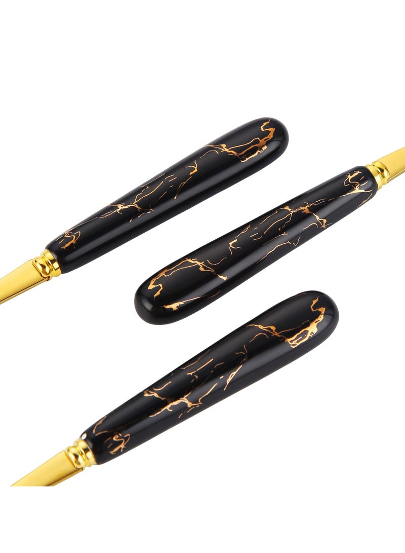 صن هوم طقم شوكة وملعقة وأدوات مائدة من الفولاذ المقاوم للصدأ مكون من 24 قطعة مع حامل أسود 29x4 سم - Image 4