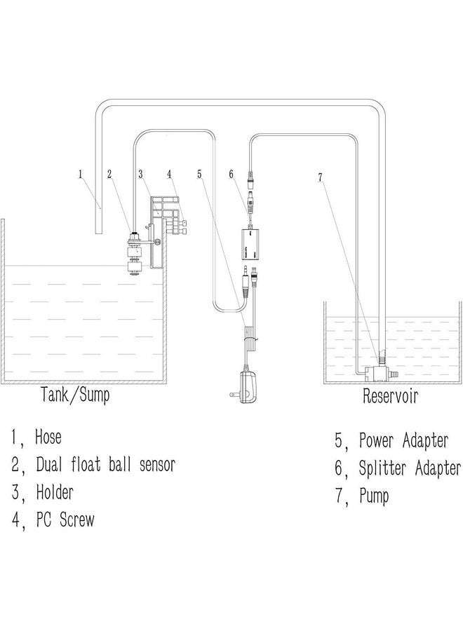 DIGITEN Auto Top Off System Aquarium ATO Water Filler System Smart ATO Refiller Fish Tank Automatic Water Level Controller Coral Reef Tank Automatic Top Off - Image 5
