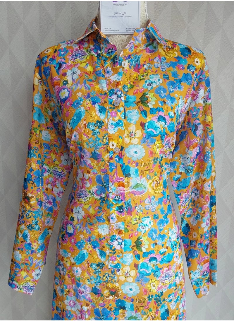 ALREESH ALBANAFSAJI - LONG DRESS COTTON - Image 1