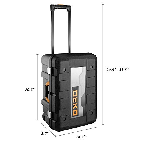 DEKOPRO 258 Piece Tool Kit with Rolling Tool Box Socket Wrench Hand Tool Set Mechanic Case Trolley Portable - Image 3