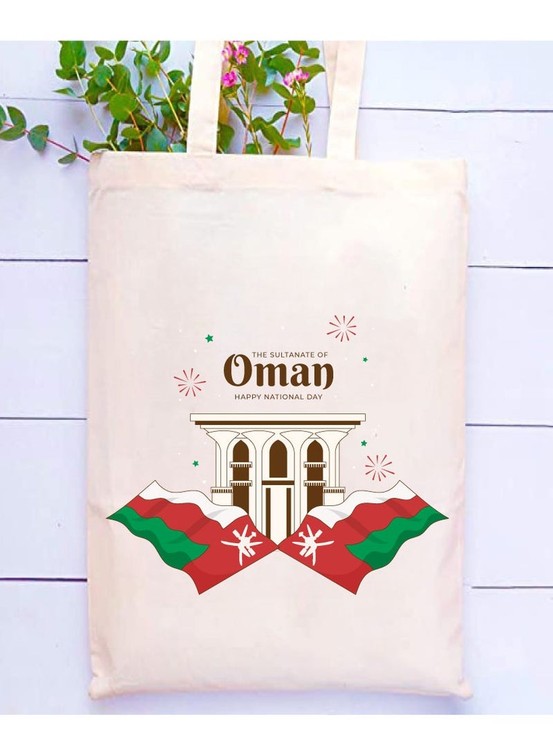 Oman National Day Cotton Tote Bag - A Reusable and Eco-Friendly Way to Show Your Omani Spirit - Image 2