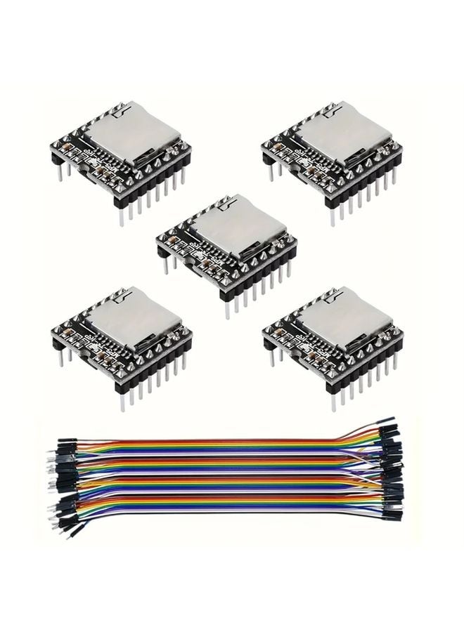 5 قطع وحدة مشغل MP3 صغيرة TF DFPlayer لأردوينو راسبيري باي ESP32 - Image 4