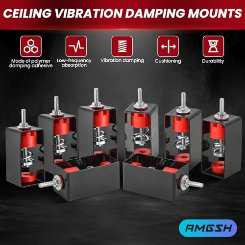 AMGSH Ceiling Vibration Damping Mounts, 8 Pack Spring Vibration Isolator Hangers, 110Lb Capacity, 1.2” Deflection Ceiling Spring Vibration Isolator for A/C Air Handler Home Theaters, Studios, Hotels - Image 3
