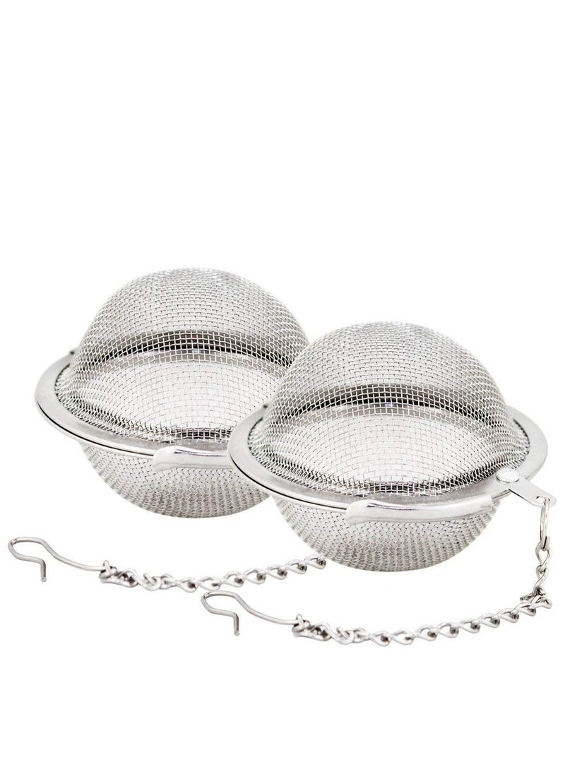 Generic 2pcs Stainless Steel Mesh Tea Ball , 2.1 Inch Tea Strainers ,Tea Infuser Strainer Filters for Tea  - Image 1