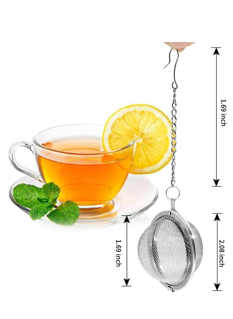 Generic 2pcs Stainless Steel Mesh Tea Ball , 2.1 Inch Tea Strainers ,Tea Infuser Strainer Filters for Tea  - Image 2