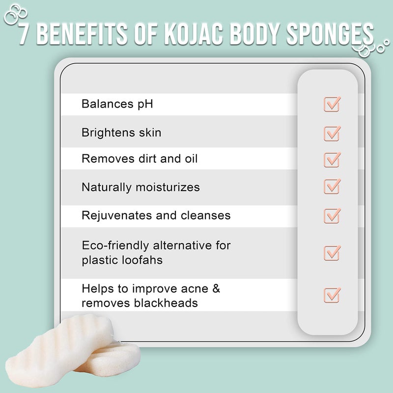 pureSOL Pure SOL. Konjac Exfoliating Bath Sponge - Original Exfoliator Sponge – Konjac Sponge for Sensitive Skin - Deep Cleansing, Clean Pores, Remove Impurities - 100% Natural and Good for All Skin Types - Image 5