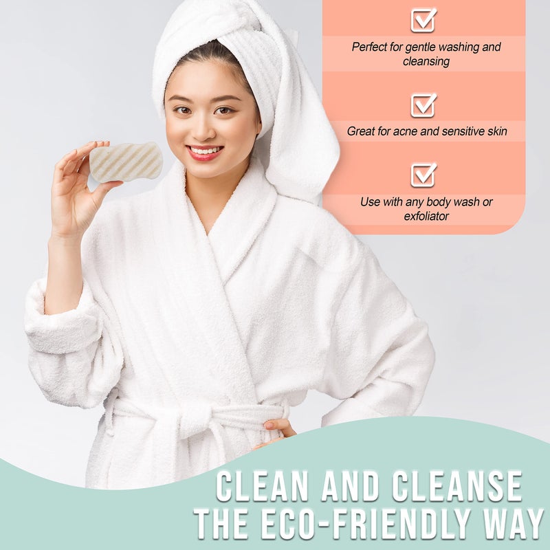 pureSOL Pure SOL. Konjac Exfoliating Bath Sponge - Original Exfoliator Sponge – Konjac Sponge for Sensitive Skin - Deep Cleansing, Clean Pores, Remove Impurities - 100% Natural and Good for All Skin Types - Image 4