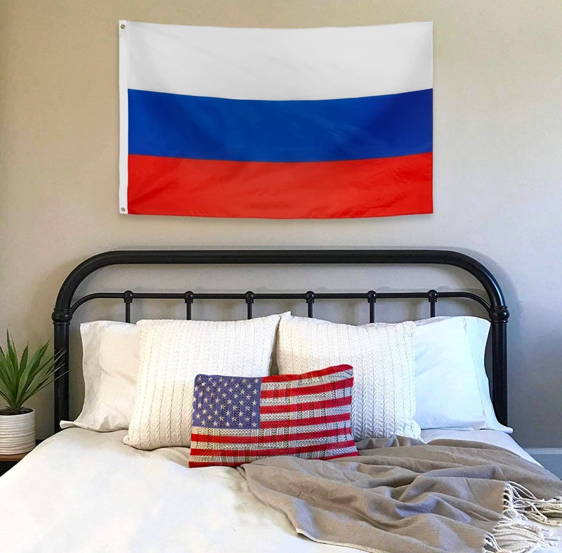 DANF FLAG DANF Russia Flag 3x5 Ft Thick Polyester, Fade Resistant, Brass Grommets, Canvas Header, Double Sided Russian National Flags 3x5 Feet - Image 3