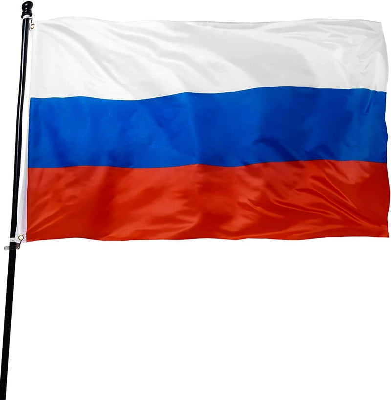 DANF FLAG DANF Russia Flag 3x5 Ft Thick Polyester, Fade Resistant, Brass Grommets, Canvas Header, Double Sided Russian National Flags 3x5 Feet - Image 1