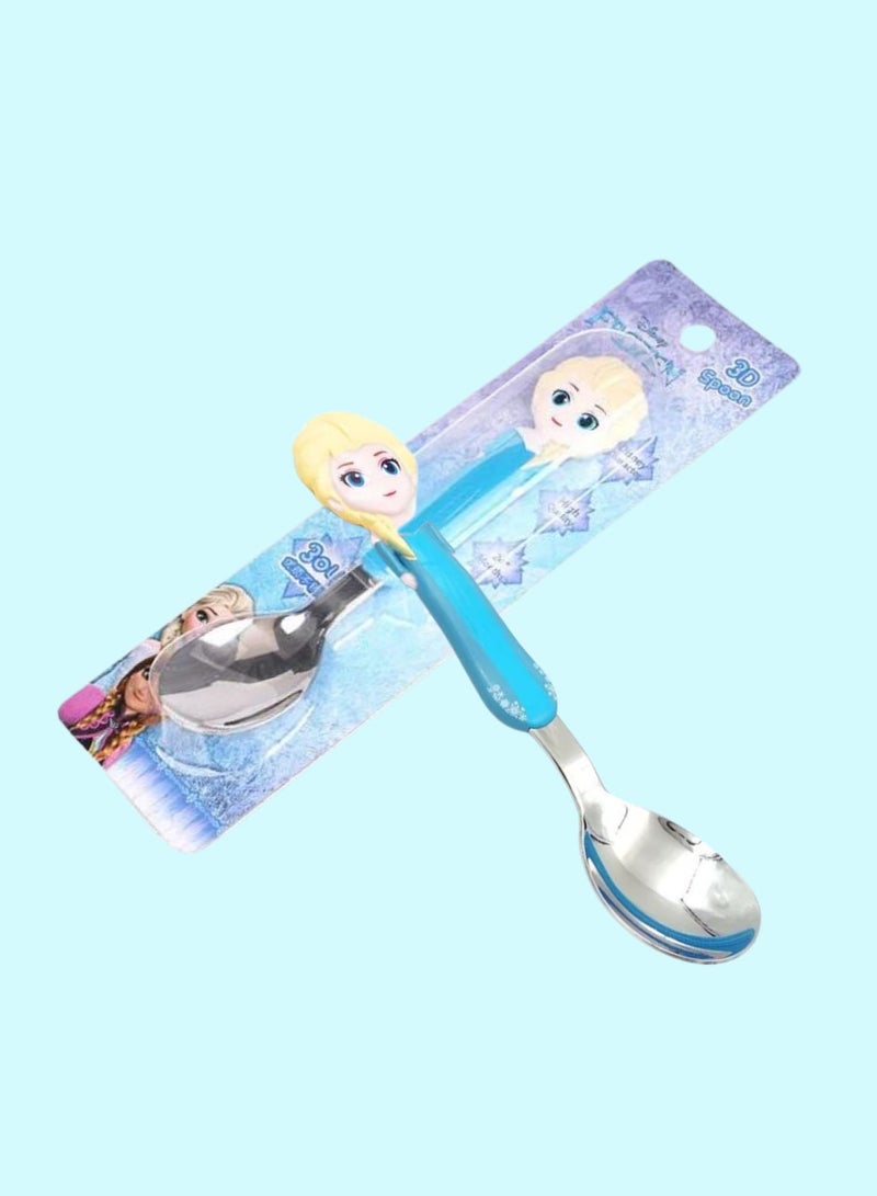 Disney Kids Spoon Stainless Steel with Assorted Cartoon Character (Elsa) - Image 1