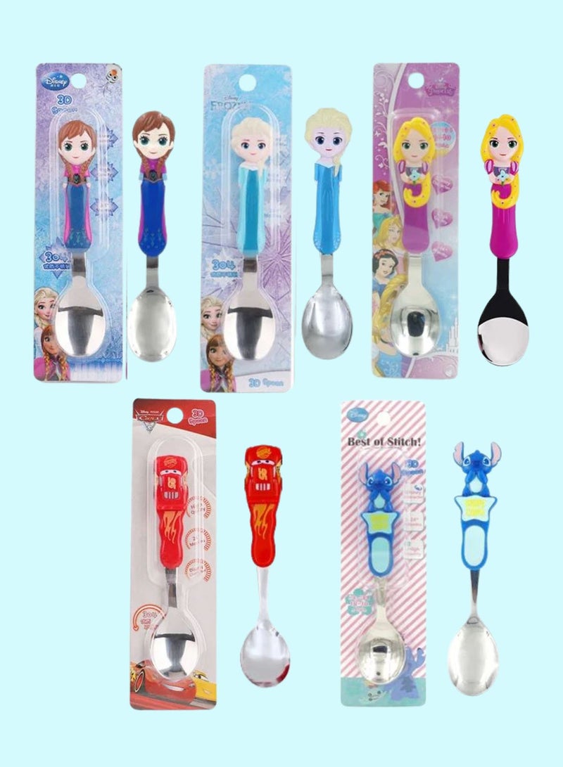 Disney Kids Spoon Stainless Steel with Assorted Cartoon Character (Elsa) - Image 4