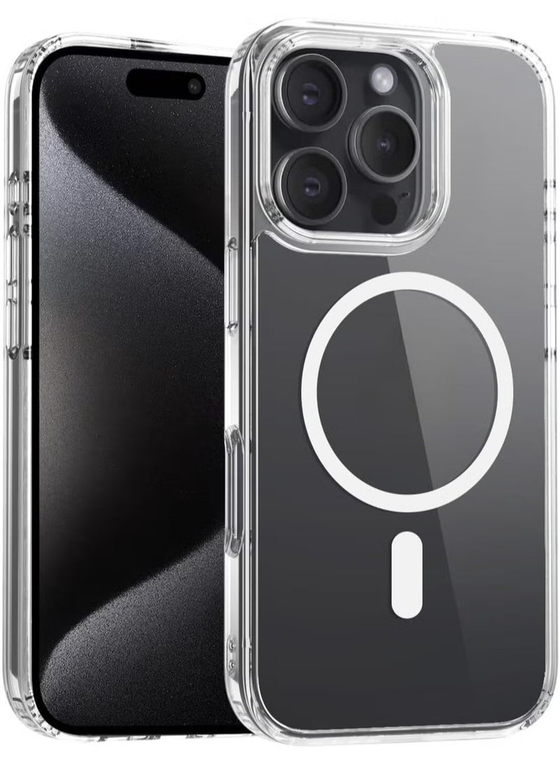 TIGER Magnetic Crystal Clear Case for iPhone 16 Pro Max – Slim, Shockproof, Scratch-Resistant Protection with Strong Magnetic Grip. - Image 1