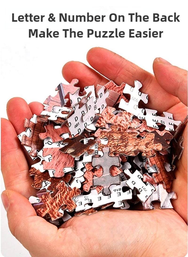 ZEPONOVA 1000-Piece Maple Forest Train Jigsaw Fun Puzzle – Challenging Brain Teaser & Stress Relief & Decorative Art for kid Early Education Development Toy Set, 700x500mm - Image 4