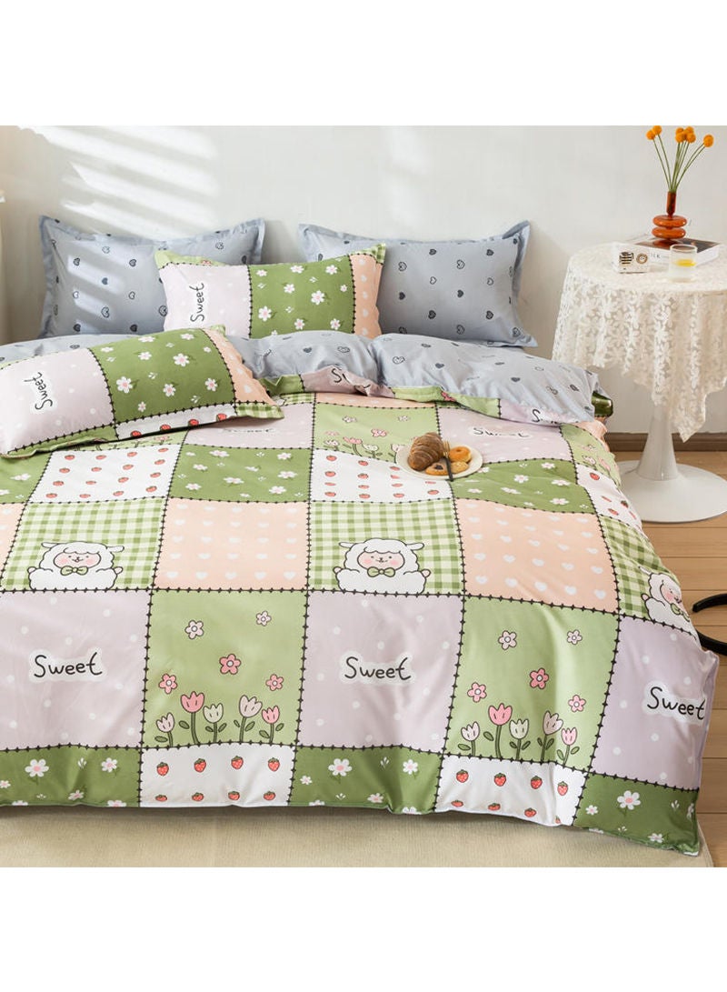 Sharpdo 4-Pieces Bed Sheet Set, Polyester Soft Quilt Cover, Wothout Core, With 1 Quilt Cover 150*200cm 1 Flat Sheet and 2 Pillowcases - Image 3