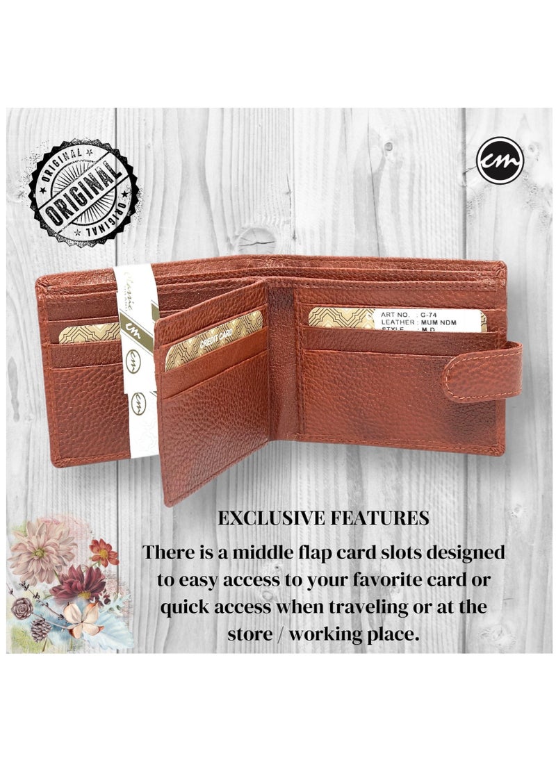 Classic Milano Classic Milano Wallet for Men - Genuine Leather Card Holder Wallet, RFID Blocking Bifold Mens Wallet with Coin Pouch, Slim Wallet for Men, Durable Man Wallet - Ideal Gift  - Image 5
