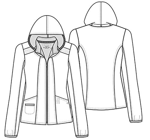 HeartSoul Scrubs Women's Break On Through In Da Hood Warm-Up Jacket, Pewter, X-Large - Image 4