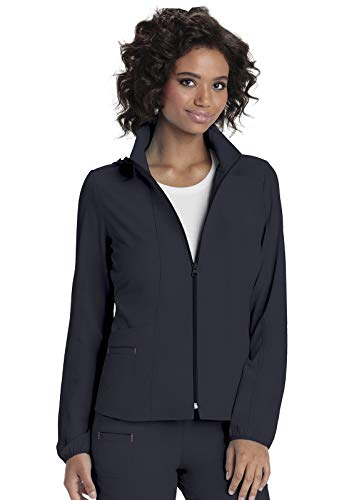 HeartSoul Scrubs Women's Break On Through In Da Hood Warm-Up Jacket, Pewter, X-Large - Image 5
