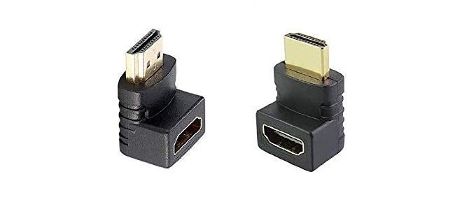 Tobo محول زاوية 90 و 270 درجة HDMI مع طلاء ذهبي محول HDMI ذكر إلى أنثى عالي السرعة لجهاز Roku TV Stick (عبوة من 2) (HDMI ذكر إلى أنثى - 270D) - TD-479H - TD-480H - Image 1